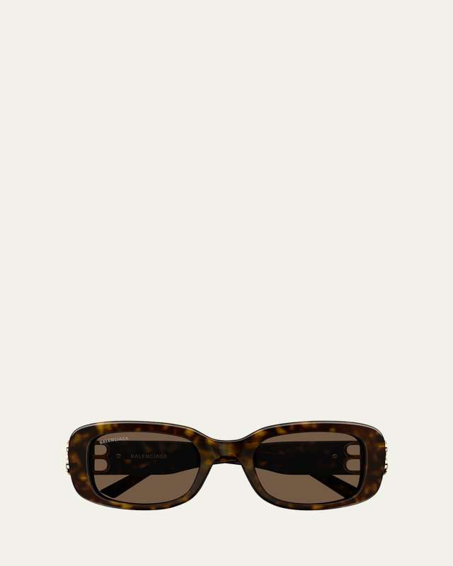 Cut-Out BB Acetate Rectangle Sunglasses